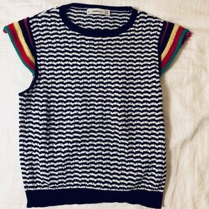 Zara knit rainbow tank, medium